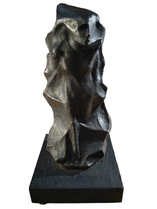 Scultura in bronzo "Donna velata" 雕塑, 18.5x9.1 in