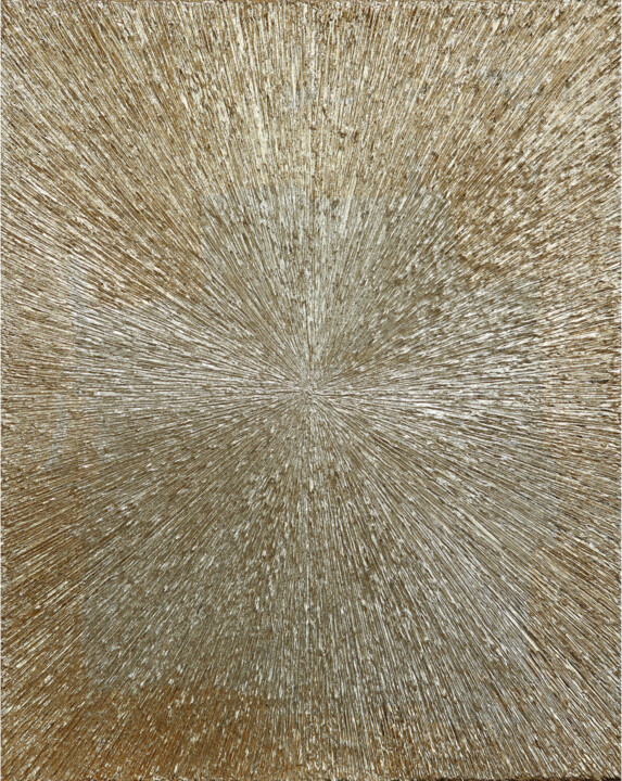 Golden Lines | Geometric Abstraction 绘画, 19.7x15.7 in