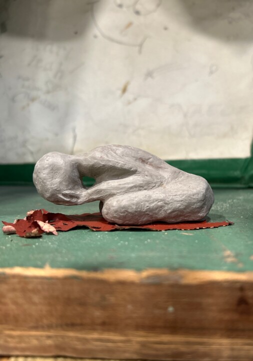 Sculpture titled "Beside herself" by Kari Hudelson, Original Artwork, Clay