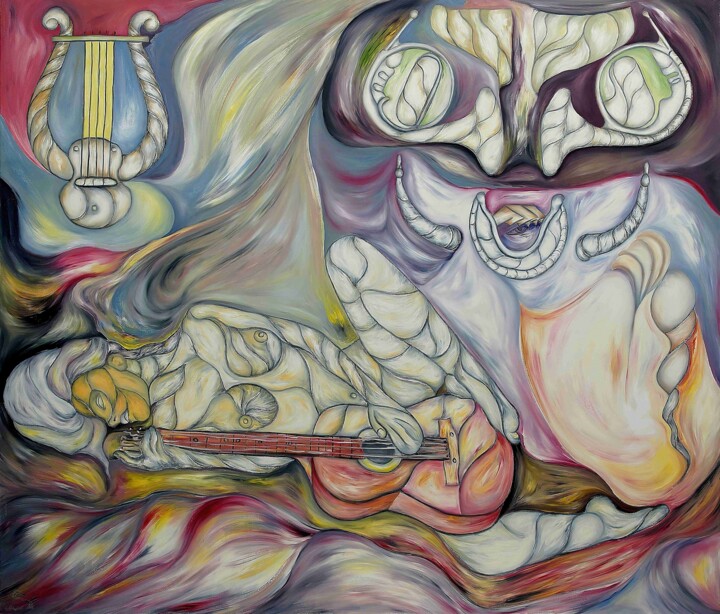 The art of Music. Schilderij, 51,5x60 in