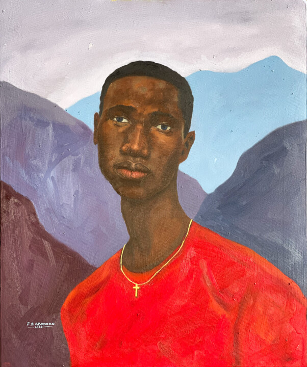 African Boy I 绘画, 24x20 in
