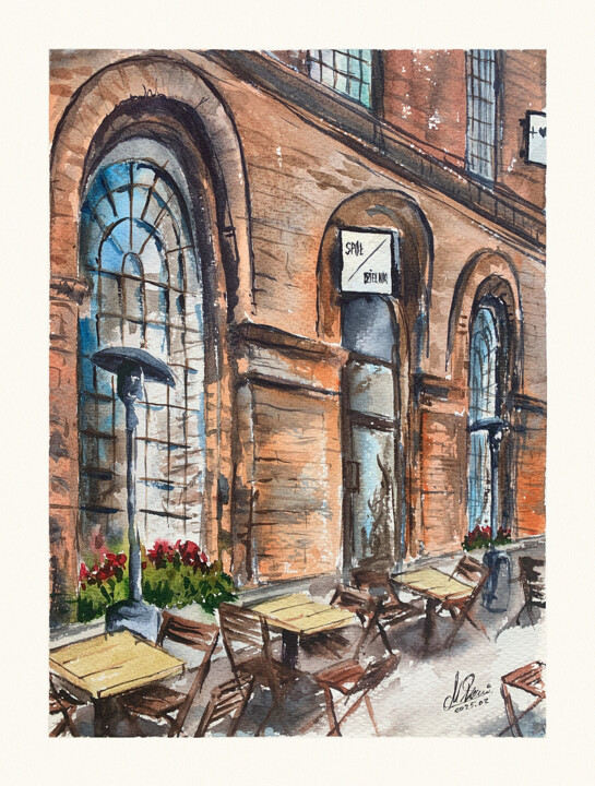 Spółdzielnia Restaurant - Łódź - OFF Piotrkowska Malarstwo, 16,1x12,2 in