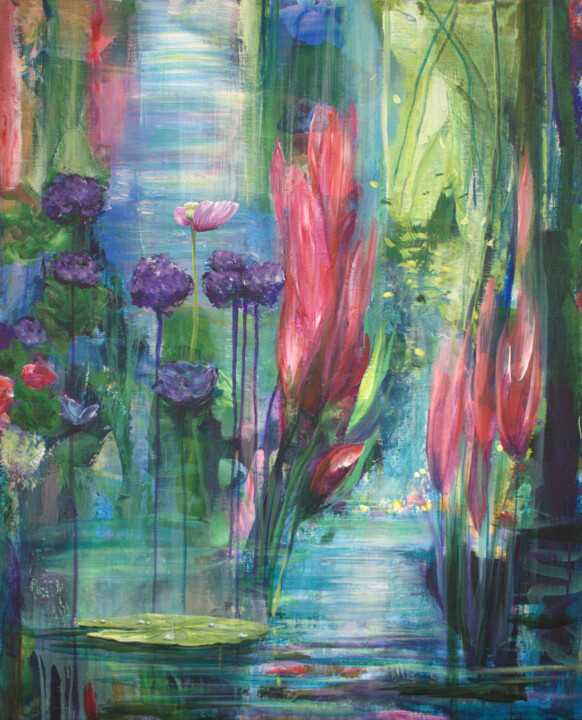 A trop vouloir aller déguster le soleil avec des grands écl Painting, 39.4x31.9 in