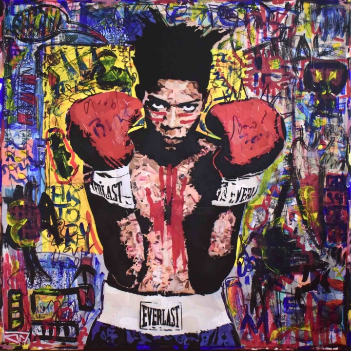 Jean-Michel Basquiat 2 绘画, 39.4x39.4 in