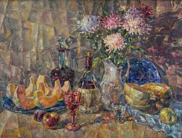 绘画 标题为“Vodka on the table…” 由Kolokolov Anton, 原创艺术品, 油