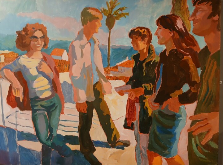 Painting titled "What is our plan?" by Marina Lukianova, Original Artwork, Acrylic
