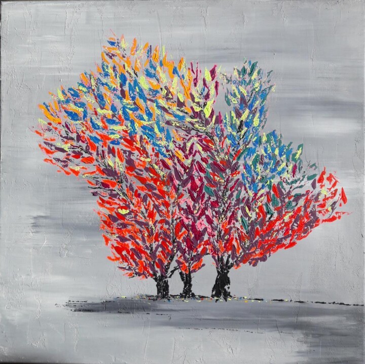 Dans le vent Painting, 19.7x19.7 in