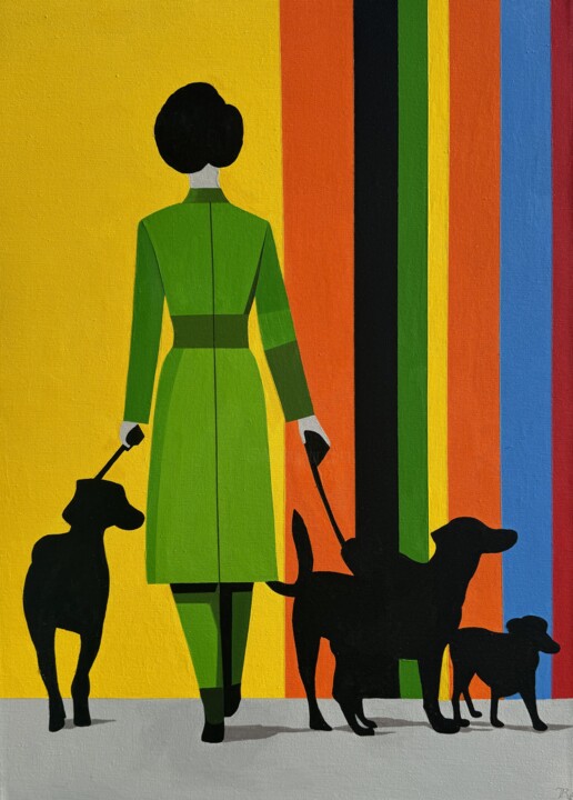 4 Dogs Tablo, 27,6x19,7 in