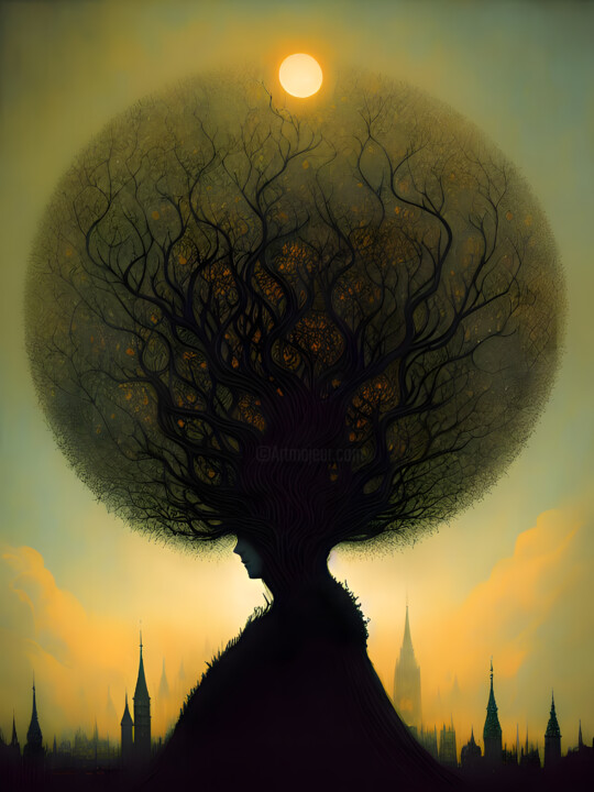 Tree sun 数字艺术