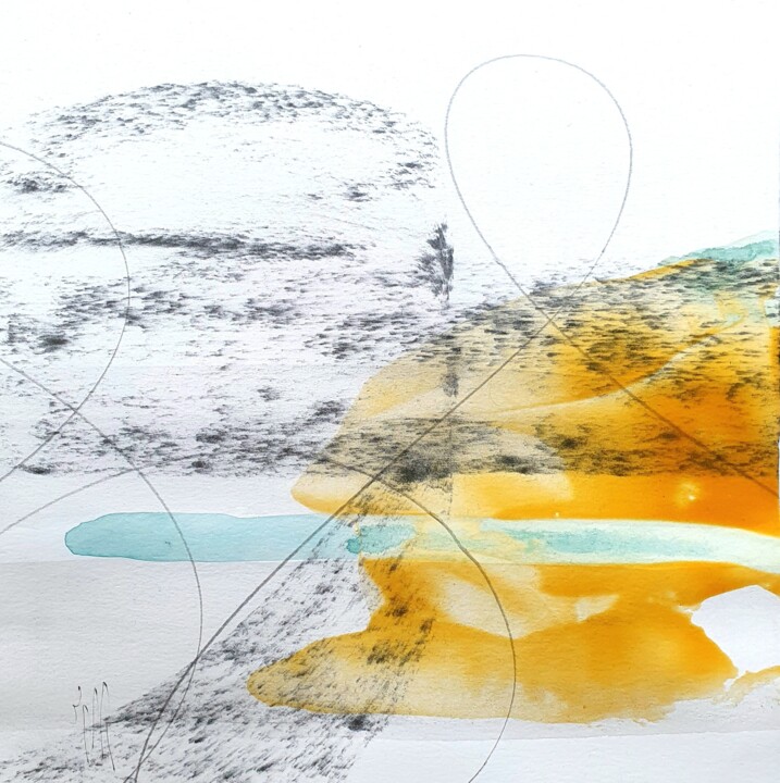 Peinture intitulée "Ses yeux parfum riv…" par Isabelle Mignot, Œuvre d'art originale, Encre