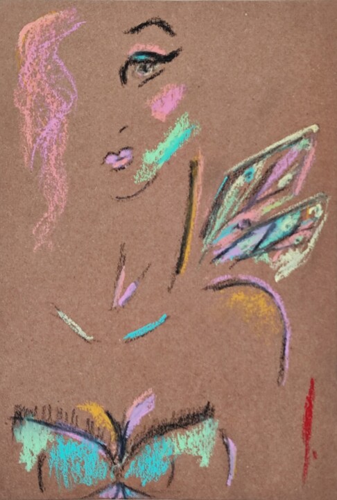 Nymph in love 图画, 8.3x5.8 in