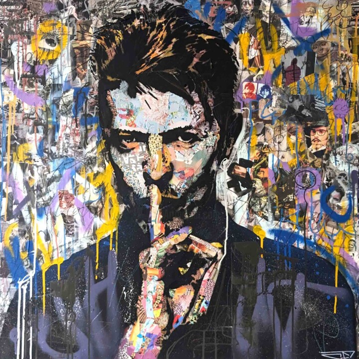 David Bowie 2 绘画, 31.5x31.5 in