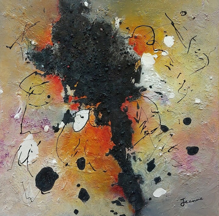 Pittura intitolato "REF 1-25 - Au plus…" da Jeanne, Opera d'arte originale, Acrilico Montato su Telaio per barella in legno