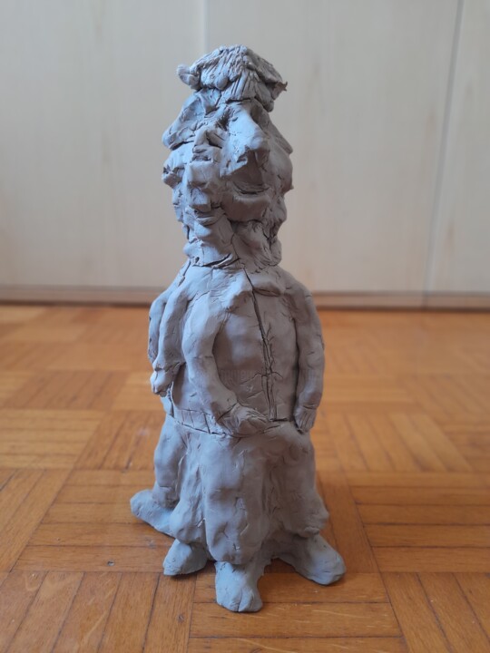 Skulptur mit dem Titel "Statua di sabbia" von Paolo Avanzi, Original-Kunstwerk, Ton