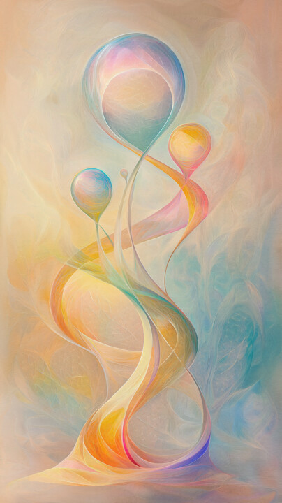 Intertwining of Souls Digital Arts, 32.3x17.7 in