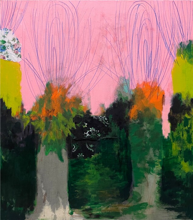 Painting titled "Abstracted Tree" by Incognito, Original Artwork, Acrylic