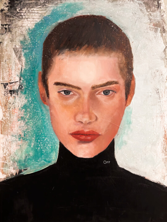 OFF - Öl und Acryl auf Dibond, 2025 绘画, 35.4x23.6 in