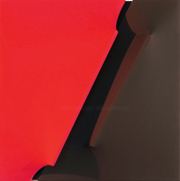 Italian Style Red and Black Led 雕塑, 19.7x19.7 in