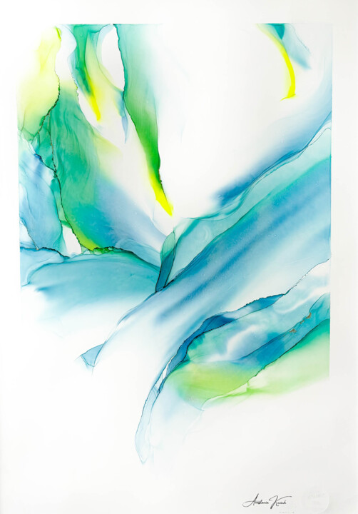 Deep Sea (series 2), Abstrait, Abstract, papier 绘画, 27.6x19.7 in