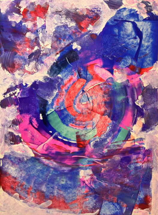 Painting titled "Print Chromatic Ver…" by Janet Signorini, Original Artwork, Acrylic
