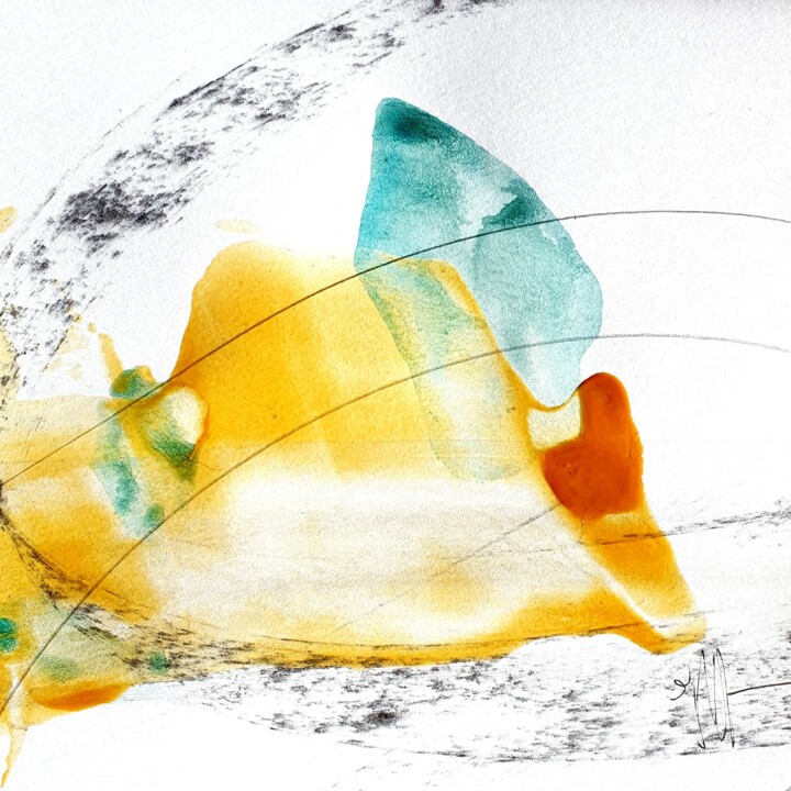 Peinture intitulée "Délice, rythme et v…" par Isabelle Mignot, Œuvre d'art originale, Encre