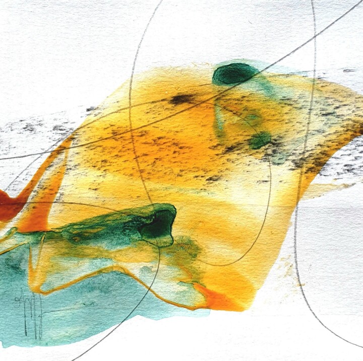 Peinture intitulée "Délice, rythme et v…" par Isabelle Mignot, Œuvre d'art originale, Encre