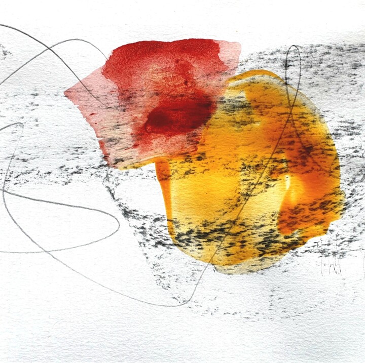 Peinture intitulée "Délice, rythme et v…" par Isabelle Mignot, Œuvre d'art originale, Encre