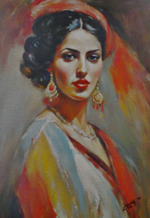 Arab Woman - Maryam 绘画, 35x23 in