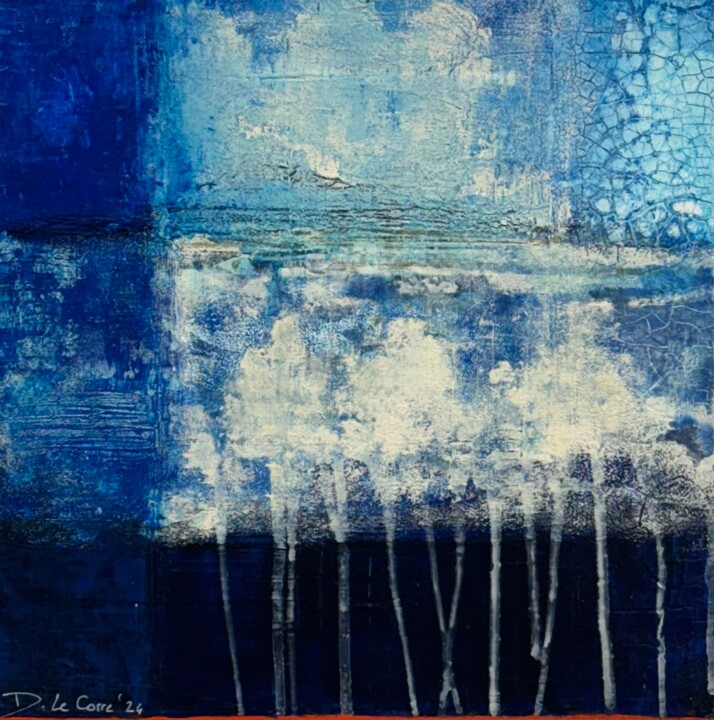 Peinture intitulée "Reflets" par Delphine Le Corre, Œuvre d'art originale, Acrylique Monté sur Châssis en bois