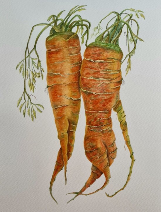 Harvest colors. Orange Schilderij, 16,1x12,2 in