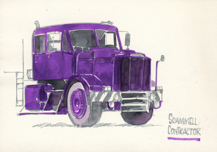 Scammell Contractor. 图画, 5.7x7.9 in