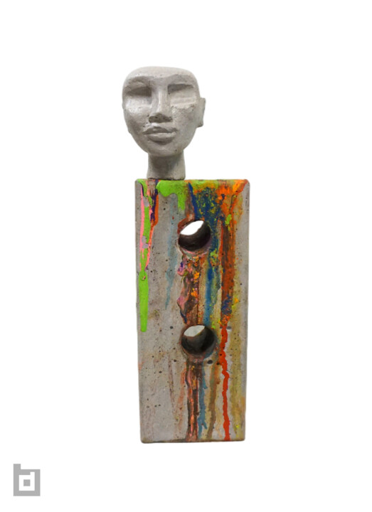DATAN BRUTALIST HEAD Scultura, 13x3,5 in