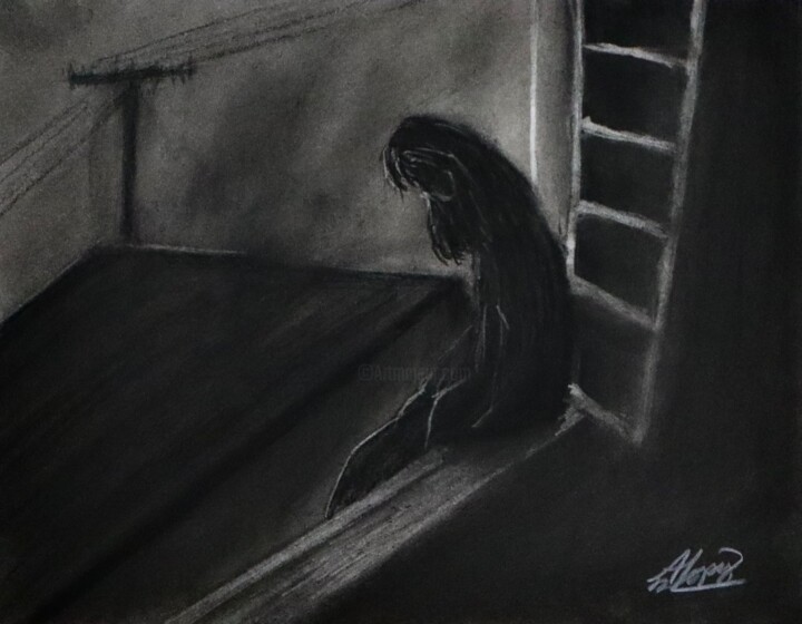 Lost in thoughts 图画, 12x16 in