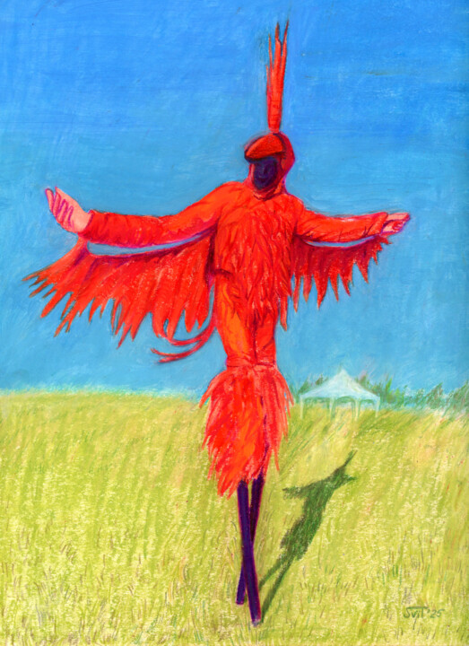 Painting titled "Dreamy Circus" by Svitlana Tetokina, Original Artwork, Oil