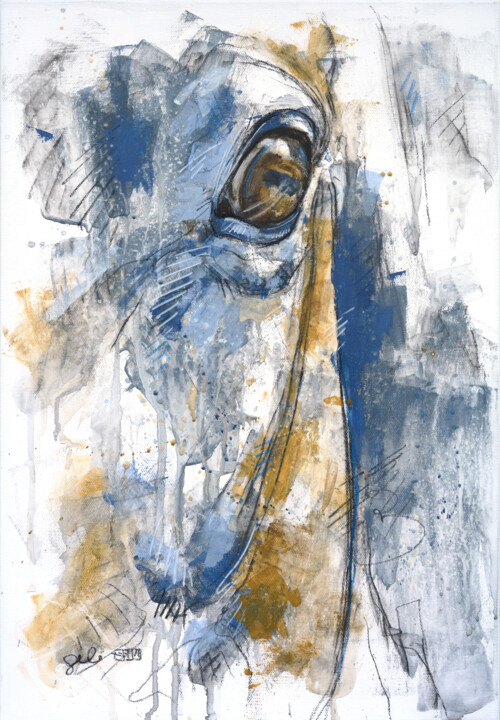 Peinture intitulée "Expression 39t" par Benedicte Gele, Œuvre d'art originale, Acrylique Monté sur Châssis en bois