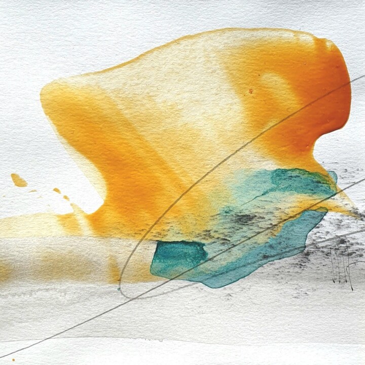 Peinture intitulée "Délice, rythme et v…" par Isabelle Mignot, Œuvre d'art originale, Encre