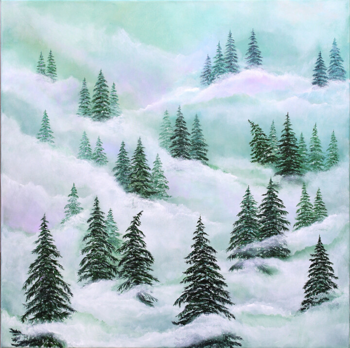 Calming green Malarstwo, 31,5x31,5 in