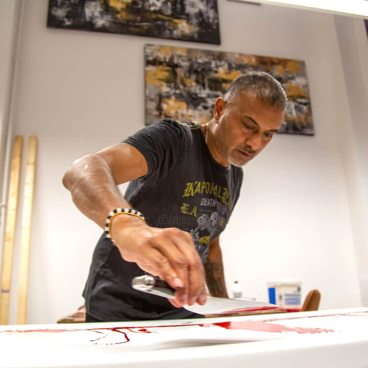 Steps of the making of the work