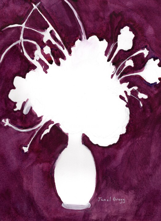 Bouquet in Purple Rose 绘画, 10x8 in