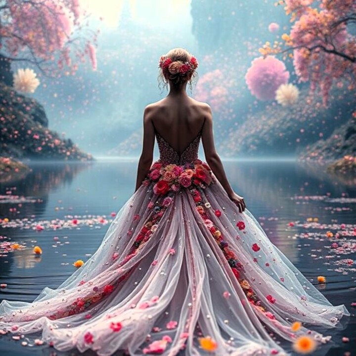 it's raining flowers in Tongli Digitale Kunst