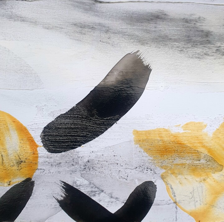 Peinture intitulée "L'octave de l'étrei…" par Isabelle Mignot, Œuvre d'art originale, Encre