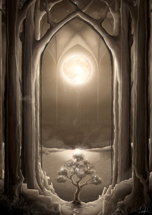 IV. Temple of the Night Arts numériques, 27,6x19,7 in