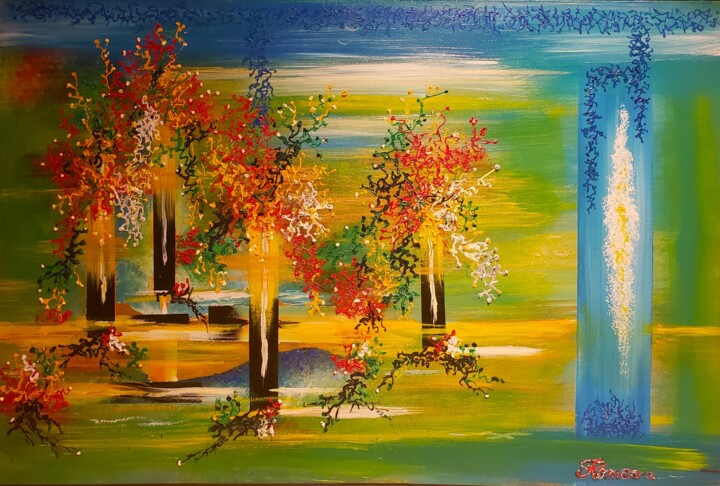 Hanging Semiramida's Garden, Картина, 24x36 in