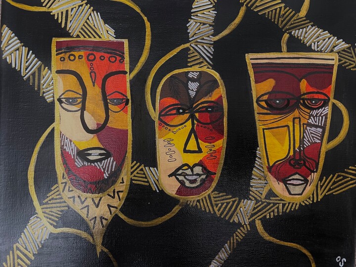 Peinture intitulée "Héritage #1" par Olivia Emélia J Sloane, Œuvre d'art originale, Acrylique Monté sur Châssis en bois