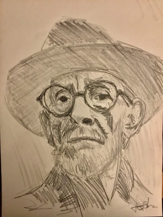 Portrait of a man 图画, 16.5x11.7 in