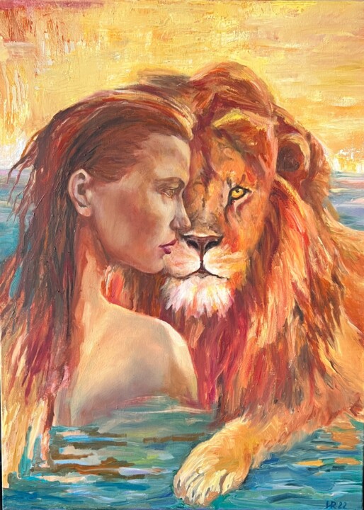 Lioness Within 绘画, 35.4x25.6 in