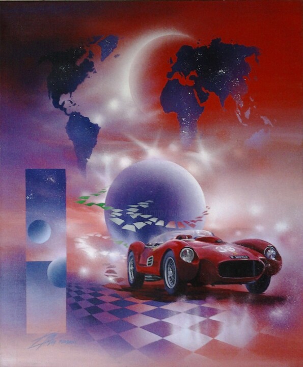 Peinture intitulée "Espace 33 aux Porte…" par Thierry Mordant, Œuvre d'art originale, Acrylique Monté sur Châssis en bois