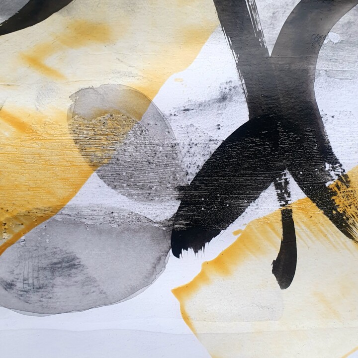 Peinture intitulée "L'octave de l'étrei…" par Isabelle Mignot, Œuvre d'art originale, Encre