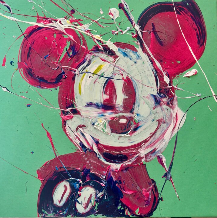 ABSTRACT MOUSE Schilderij, 23,6x23,6 in