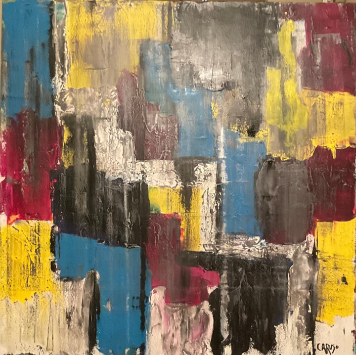 Unit #1726 “Santorini Crumbling” 绘画, 36x36 in